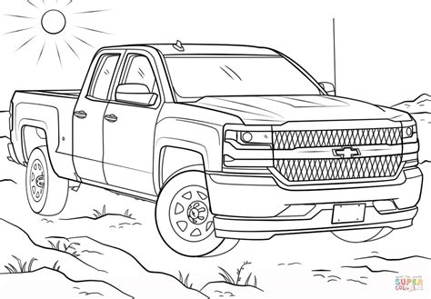 Chevy truck coloring page - Super coloring - free printable coloring pages for kids, coloring sheets, free colouring book, illustrations, printable pictures, clipart, black and white pictures, line art and drawings. Supercoloring.com is a super fun for all ages: for boys and girls, kids and adults, teenagers and toddlers, preschoolers and older kids at school. Take your ...